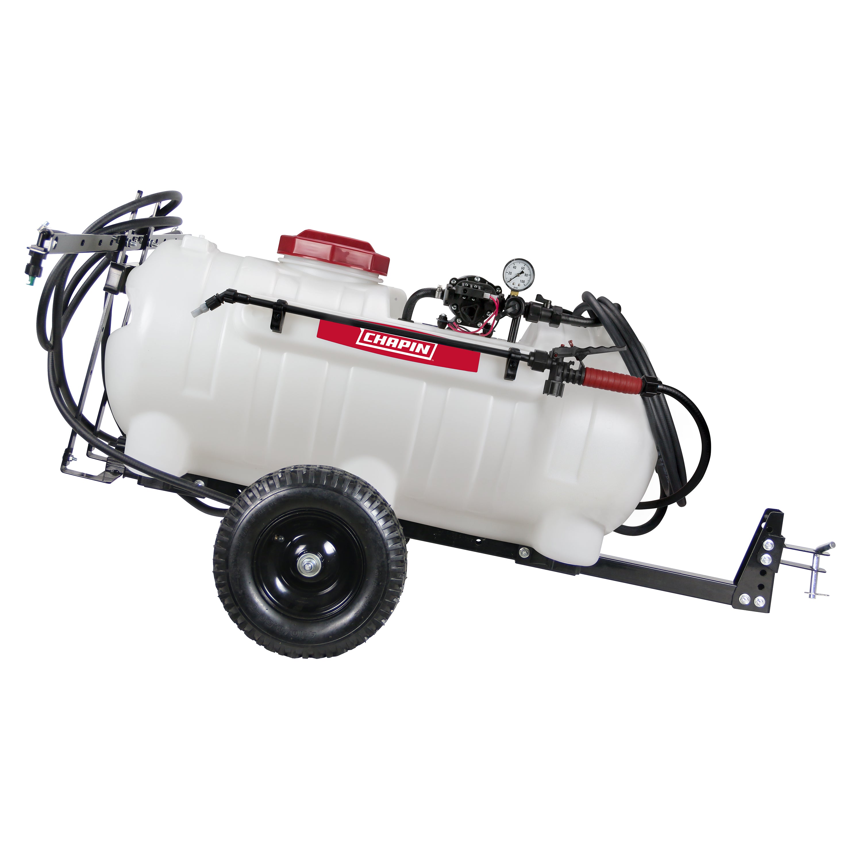 Chapin 97701E: 25-gallon EZ Tow, 12V Tow-Behind ATV/UTV Sprayer with Trailer